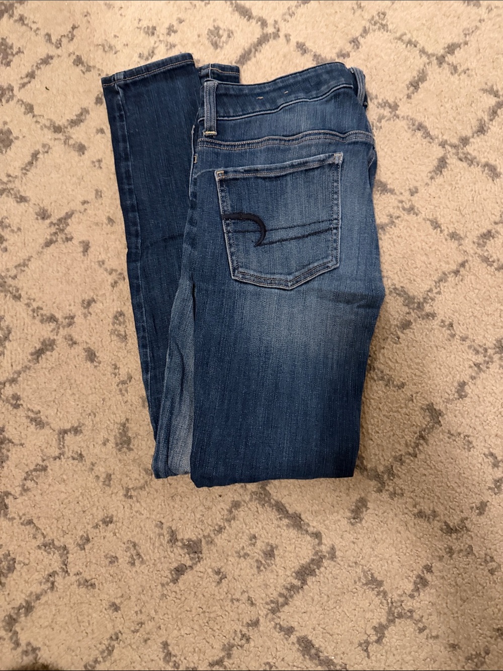 American Eagle Outfitters Women's Dark Blue Skinny Jeans